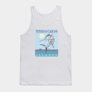 Turks & Caicos Islands Leaping Marlin (Distressed) Tank Top